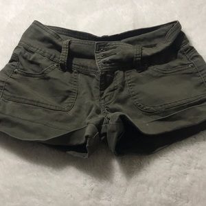 Army green shorts